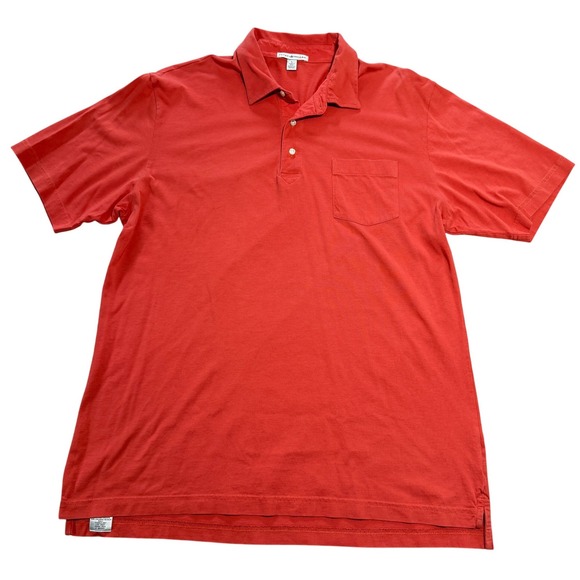 Peter Millar Other - Peter Millar Mens Large‎ Red Pima Cotton Short Sleeve Pocket Polo Golf Shirt